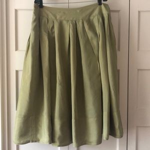 ISDA & Co silk pleated skirt with full cotton lining